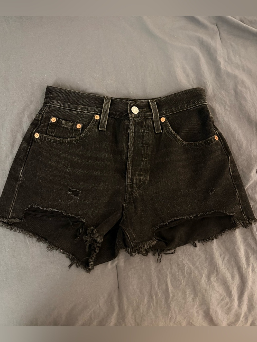 Levis Black 501 Shorts